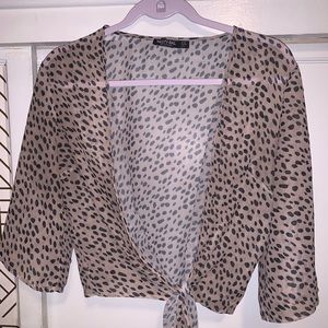 Nasty Gal Tie-front top